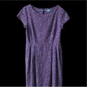 GREY WOLF Women’s Short Sleeve Fit & Flare Dress - navy & red,  Size L